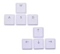 Touches de rechange rétroéclairées tactiles texturées pour clavier de jeu mécanique Logitech G813/G815/G913/G915 TKL RVB (WASD + touches fléches) (blanc)