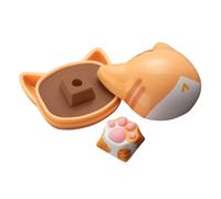 Touches de Remplacement pour Clavier Mécanique Chat Patte ABS Orange | Accessoire Décoratif, Design Renforcé à Croix Centrale, Format Unique, pour Personnaliser Vos Touches