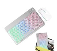 Touches d'éclairage de clavier sans fil - Clavier rétroéclairé 7 couleurs avec deux modes d'éclairage | Clavier fin rechargeable pour ordinateur portable | Écriture silencieuse Accessoires