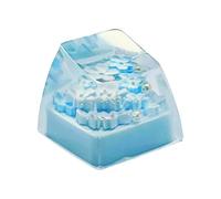 Touches en colophane à fleurs noires pour claviers mécaniques - Plan permanent transparent avec sensation physique confortable - Accessoires pour claviers artisanaux