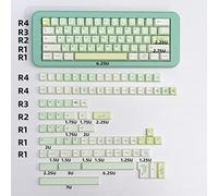 Touches PBT Cherry Profile Cute Ginkgo vert clair Lot de 143 touches personnalisées Dye-Sub ISO ANSI clavier pour 60% 65% 70% 75% 80% Cherry Gateron MX Commutateurs mécaniques
