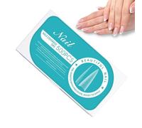 Touches pour ongles demi-couverture en gel doux, kit de pointes de faux ongles acrylique - Faux ongles Presse sur pointes carrées gel souple 500x,Couverture de manucure fausse artificielle de pause pr