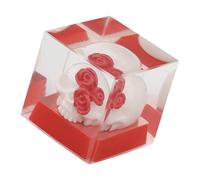 Touches universelles en résine pour claviers mécaniques - Motif tête de mort - Optimisation de la frappe - Transparent