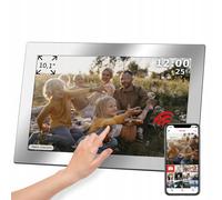 Touchez le cadre photo numérique Frameo Wi-Fi haut-parleur 10.1 '' avec miroir + application