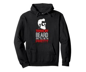 Touchez ma Barbe de façon rétro et Dites-Moi Que Je suis Un Joli Barbu Sweat à Capuche