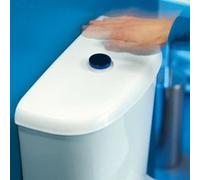 Wirquin Mécanisme chasse d'eau WC 10723882 double chasse bouton poussoir à câble Tronic gris