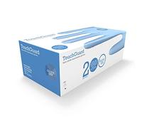TouchGuard Gants à usage unique bleus en nitrile, non-poudré et sans latex, boîte de 200, taille L