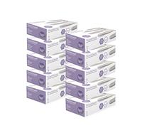 TouchGuard Gants jetables en vinyle transparent, non-poudré, boîte de 10*100, taille M