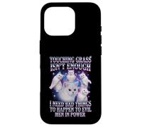 Touching Grass ISN’t Enough Chat Mème Humour Protest Coque pour iPhone 16 Pro