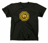 Touchlines Lost Dharma t-Shirt Station 3 "Initiative Noir Noir s
