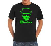 Touchlines T-shirt Heisenberg Walther pour homme Multicolore Noir/vert fluo Large