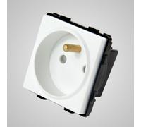 TouchMe Prise Z/U modulaire, blanc Z goupille de mise à TM625W