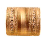 Touchstone 2 douzaines de bracelets de collection en alliage de métal texturé bijoux de créateur bracelets spéciaux pour femme 2.75 Lot de 2 Grand Or