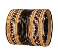 Touchstone 2 douzaines de bracelets de collection en alliage de métal texturé bijoux de créateur bracelets spéciaux pour femme 2.75 Lot de 2 Grand Noir