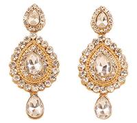 Touchstone Bollywood indien désir contemporain diamant look rhin blanc bijoux de créateurs lustre boucles d'oreilles pour femme 2.1 Or