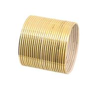 Touchstone Bracelet indien Bollywood tendance fabriqué à la main avec flocons d'or exotiques fabuleux vintage texturés couleurs dorées paillettes dorées strass bijoux de créateur bracelets en ton or