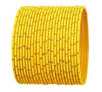 Touchstone Collection de bracelets colorés bracelets de bracelets spéciaux de bijoux de créateur exclusif indien bollywood pour femme 2.62 Lot de 2 Jaune