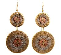 Touchstone Desire fil finement fait à la main concentrique joli regard créateur bijoux boucles d'oreilles antique argent cuivre s pour femme Laiton