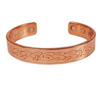 Touchstone fabriqué à la main en cuivre pur massif et joli motif forgé à la main de haute qualité, bracelet tibétain élégant au look magique dans un ton naturel pour hommes et femmes.