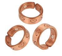 Touchstone Fabriqué à la Main par des Artisans Indiens qualifiés Bague magnétique Durable en cuivre Pur Symbolique en Forme de cœur d'amour dans Un Ton Naturel.