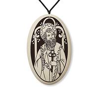 Touchstone Pottery Médaille Saint Pierre l'Apôtre sur cordon tressé | Patron des pêcheurs, bouchers, boulangers, maçons de pierre et horlogers, Céramique, Pas de type gemme