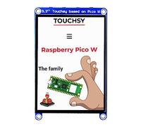 Touchsy Écran LCD 3,2" basé sur Raspberry Pi Pico W, interface SPI 3,2" Écran tactile avec Pico W intégré, 4 boutons programmables et joystick (toucher résistif)