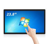 TouchWo PC industriel tout-en-un à écran tactile de 23,8", Intel i5, 4 Go de RAM, 128 Go SSD, 16:9 FHD 1080p, Windows 10, Smart Board pour salle de classe, réunion et jeux, USB, moniteur VGA et HD-MI