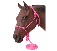 Tough 1 Licol en Corde Polyester avec Longe, Rose, Cheval