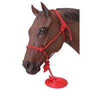 Tough 1 Licol en Corde Polyester avec Longe, Rouge