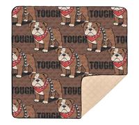Tough Dog Art Grand tapis de jeu robuste pour intérieur et extérieur lavable pour bébés, enfants, tout-petits, nourrissons, 127 x 127 cm
