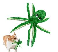 Tough Dog Toys, Octopus Shaped Chew Toy, Fun Puppy Teeth Cleaning Plush, Sturdy Multifunctional Pet Plaything for Home and Living Room, 12.99x3.94 inches, Blue, Green, Orange