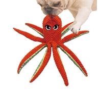 Tough Dog Toys, Octopus Shaped Chew Toy, Fun Puppy Teeth Cleaning Plush, Sturdy Multifunctional Pet Plaything for Home and Living Room, 12.99x3.94 inches, Blue, Green, Orange