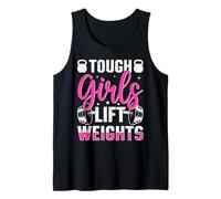 Tough Girls Lift Weights Motivational Fitness Débardeur