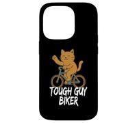 Tough Guy Biker Chat Mignon drôle Coque pour iPhone 14 Pro