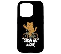 Tough Guy Biker Chat Mignon drôle Coque pour iPhone 15 Pro