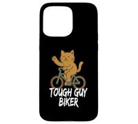Tough Guy Biker Chat Mignon drôle Coque pour iPhone 15 Pro Max