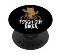 Tough Guy Biker Chat Mignon drôle PopSockets PopGrip Adhésif