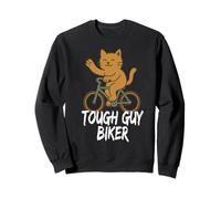 Tough Guy Biker Chat Mignon drôle Sweatshirt