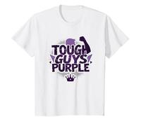 Tough Guys Purple : déclaration audacieuse pour Les Hommes confiants T-Shirt, Enfant, Blanc, 3 Ans
