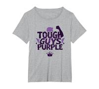 Tough Guys Purple : déclaration audacieuse pour Les Hommes confiants T-Shirt, Femme Grandes Tailles, Gris Chiné, 3X