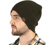 Tough Headwear Bonnet Toutes Tailles - Bonnet Stylé pour Femme et Homme - Maintien de la Chaleur en Hiver - Style Décontracté - Doux pour la Peau - Taille Adulte - Vert Armée