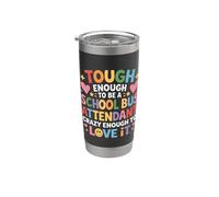 Tough School Bus Attendant Crazy Enough to Love It - Gobelet isotherme en acier inoxydable double paroi