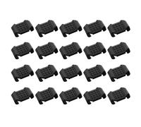 Tough Tactical Tools 20 Pièces Clip de Fixation pour Câble Torche Tactique - Compatible Rail Picatinny, Attache Câble en Nylon Résistant, Gestion de Câbles(Noir)