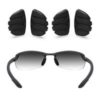 ToughAsNails Plaquettes de nez de rechange pour lunettes de soleil Maui Jim Makaha MJ405/Sandy Beach MJ408/Ho'okipa MJ407 et Martini, 2 paires noires., Makaha