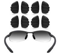 ToughAsNails Plaquettes de nez de rechange pour lunettes de soleil Maui Jim Makaha MJ405/Sandy Beach MJ408/Ho'okipa MJ407 et Martini, 4 paires noires, Makaha