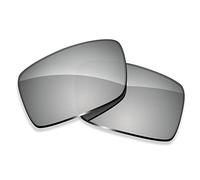 ToughAsNails Verres polarisés de rechange pour lunettes de soleil Oakley Oil Drum, argent chromé, Taille unique
