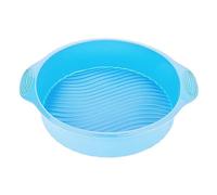 TOUISEDGI 9 Inch Silicone Cake Mold Round Shape Various Baking Pan for Oven Green Pink Gray Blue 9in (Bleu)