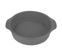 TOUISEDGI 9 Inch Silicone Cake Mold Round Shape Various Baking Pan for Oven Green Pink Gray Blue 9in (Gris)