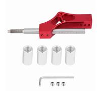 TOUISEDGI Car Stainless Steel Adjustable Height Lever Extension Manual Shift Knob Red Silver M10*1.5cm Stick Shift Vehicle (Rouge)
