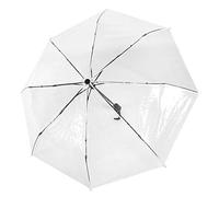 TOUISEDGI Parapluie Pliable À Ouverture Automatique À Canopée Transparente, Portable À la Mode Transparent Automatique Trois Plis Parapluie de Pluie Pliable pour L'Extérieur